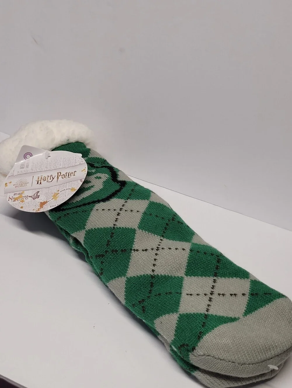 Harry Potter Slytherin Green & Gray Socks